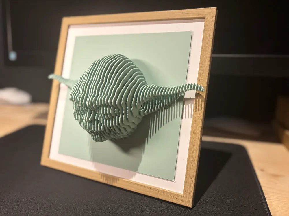 Yoda layered sculpture