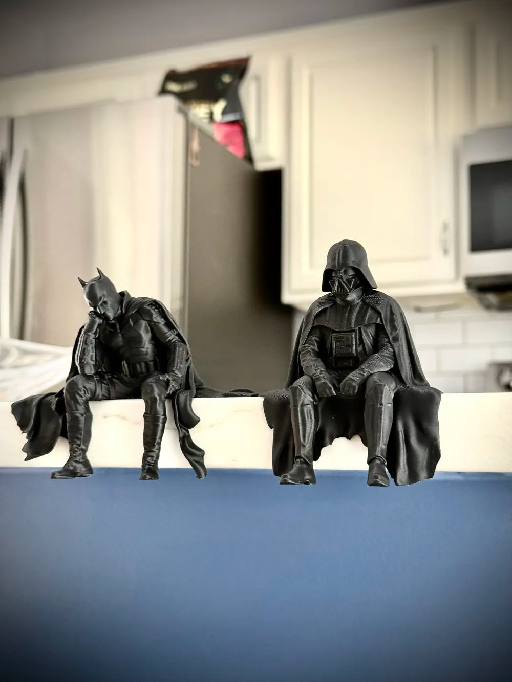 Sad Darth Vader sitting on a ledge figurine!