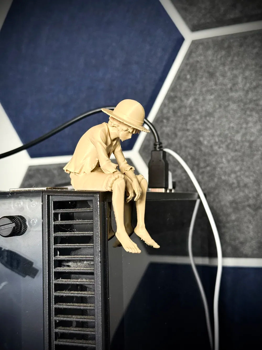 Sad Monkey D. Luffy on a ledge figurine!