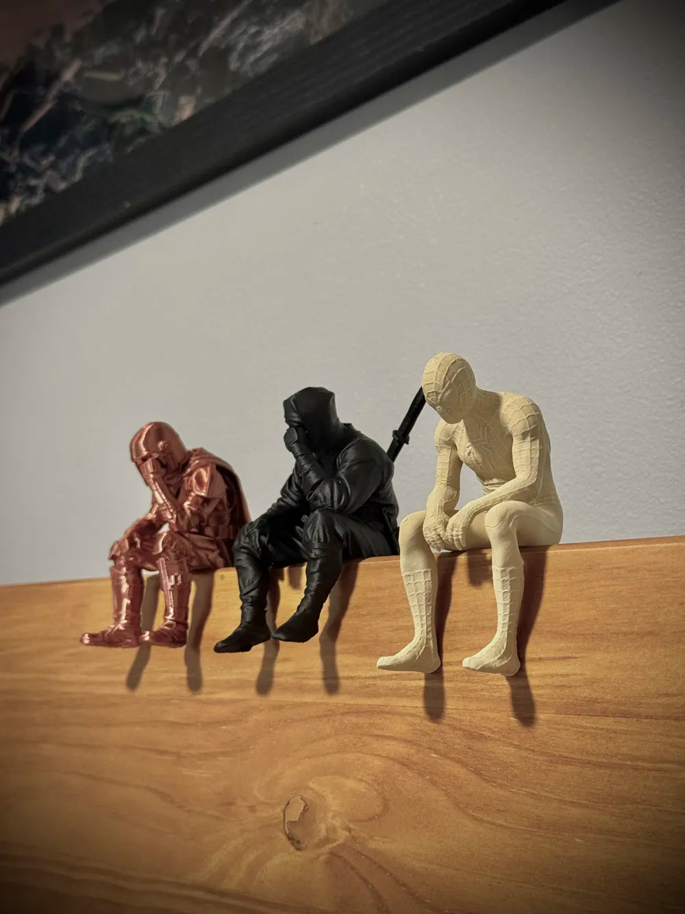 Sad Mandalorian on a ledge Figurine!