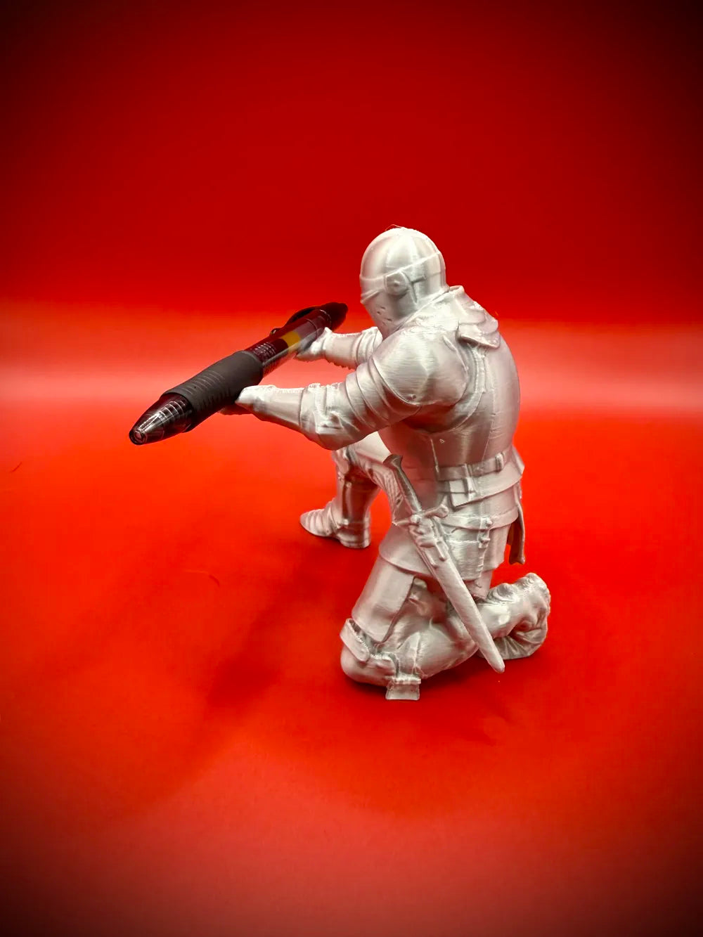 The Medieval Knight Pen Holder Desk Art!