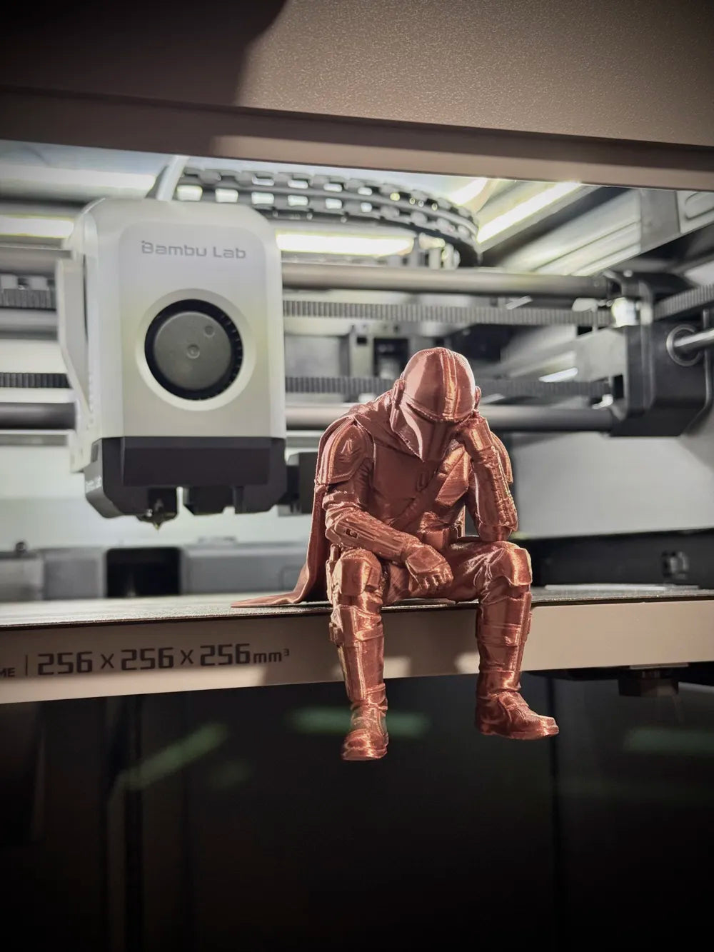 Sad Mandalorian on a ledge Figurine!