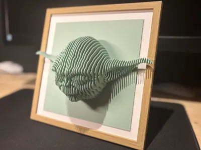 Yoda layered sculpture