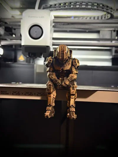 Sad Master Chief (Halo) On a Ledge figurine!
