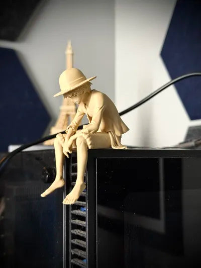 Sad Monkey D. Luffy on a ledge figurine!