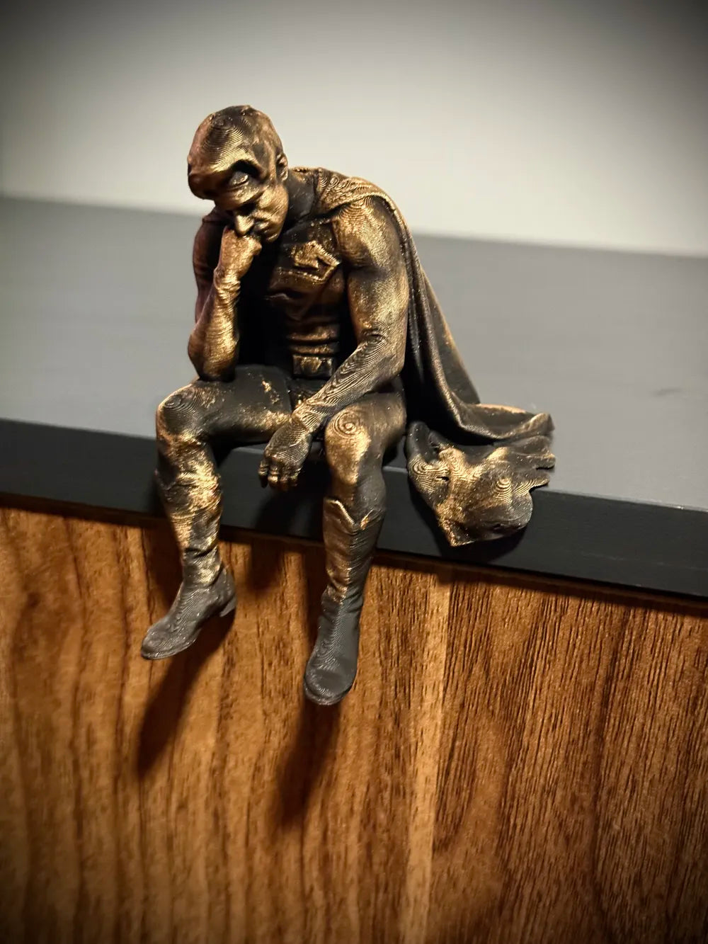 Sad Superman on a Ledge Figurine!