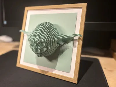 Yoda layered sculpture