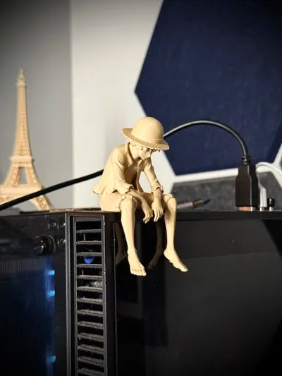 Sad Monkey D. Luffy on a ledge figurine!