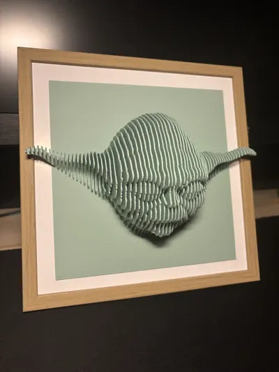 Yoda layered sculpture